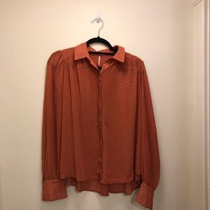 Free people button down (burnt orange)